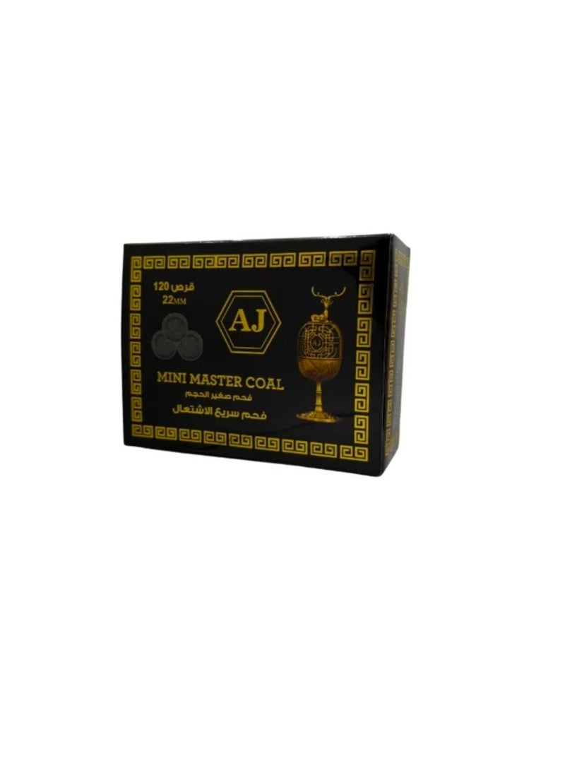 إيه جاي فحم بخور صغير من إيه جيه، 22 مم، 120 قطعة - Image 1